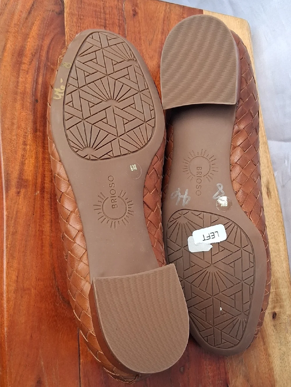 Brioso Mera  Woven  Leather Heels 8 brown